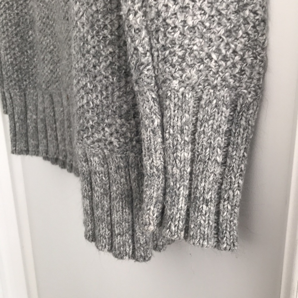 DKNY | Women’s cotton blend shawl collar sweater. Light gray, size L - Picture 5 of 7